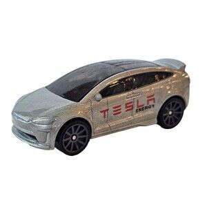 2016 Hot Wheels Tesla Energy Model X Silver Loose Elon Musk 1:64 Diecast Car